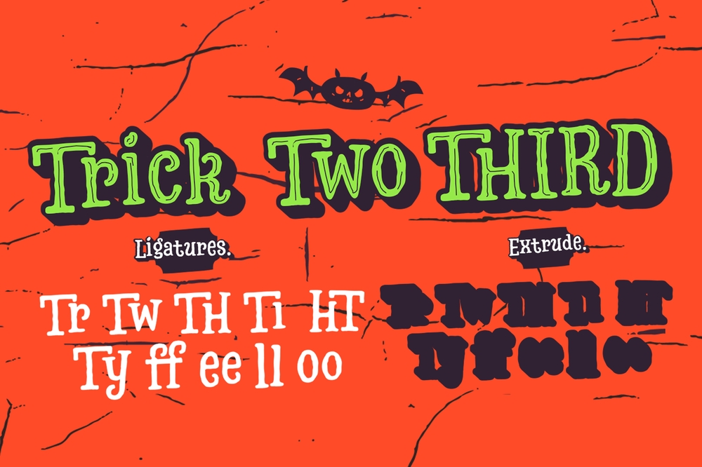 Beispiel einer Hatter Halloween Danger-Schriftart